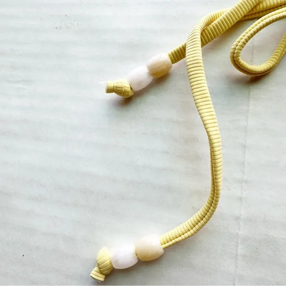 Wilo New Beaded 2 Piece Triangular Bikini in Butter Yellow NWT - Picture 6 of 16